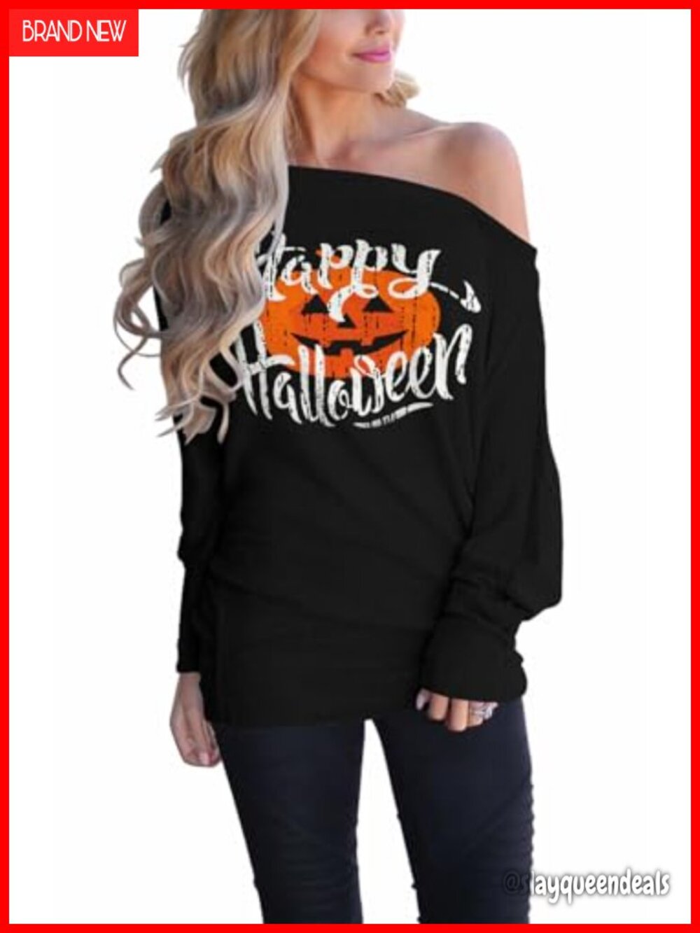 Off Shoulder Oversized Long Sleeve Batwing Tunic Pullover Sweatshirt